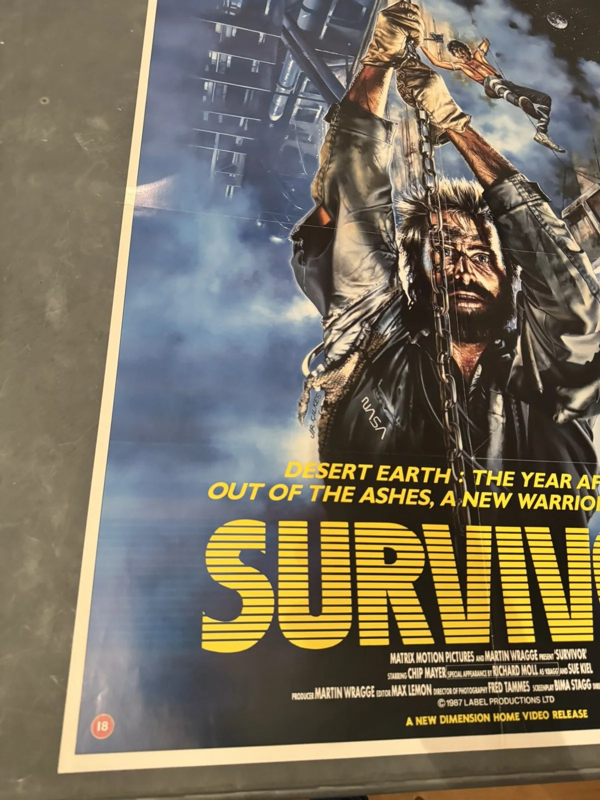 Survivor Original Video Shop VHS Poster 1987 Rare, изображение 4