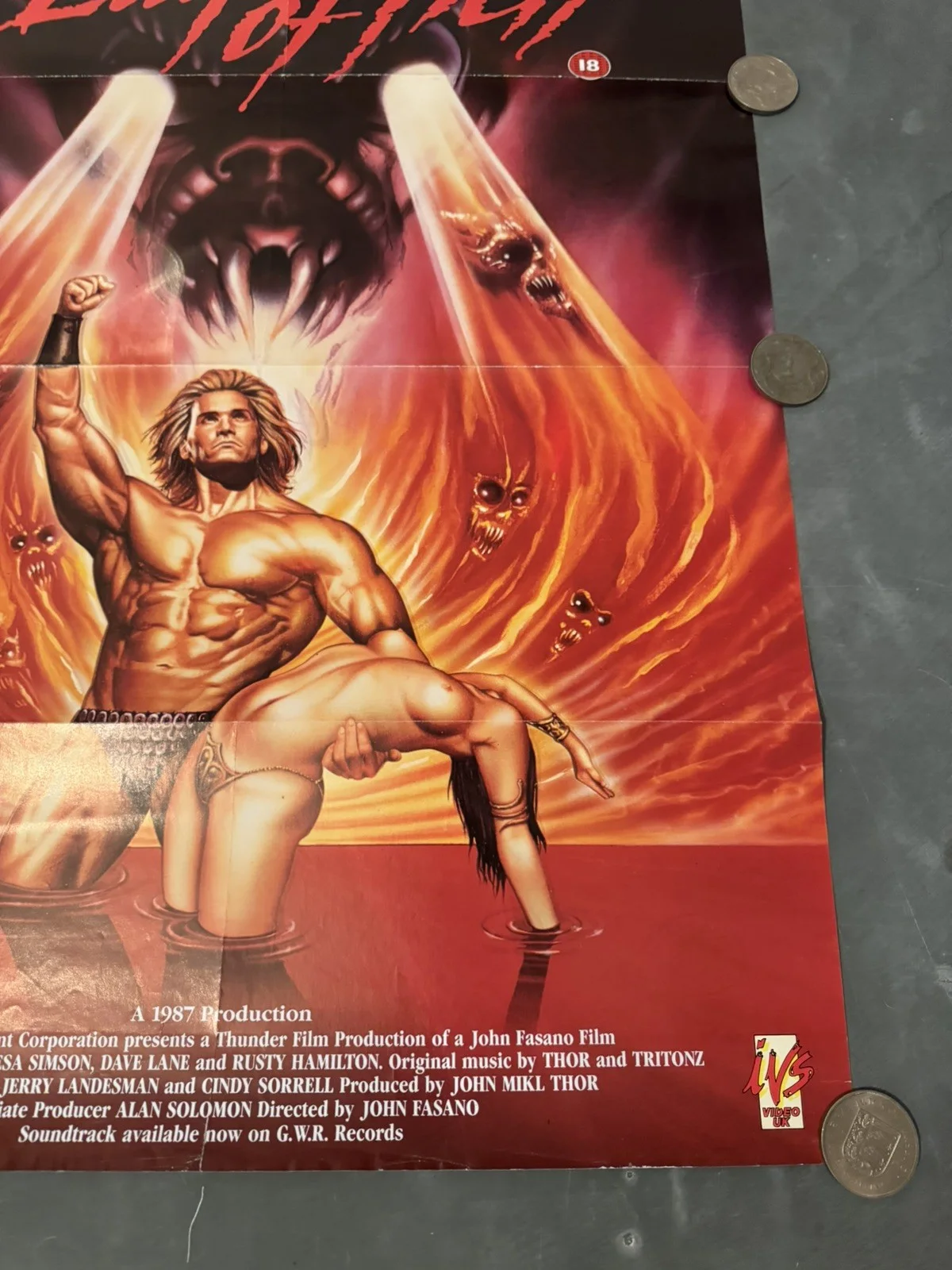 The Edge Of Hell Original Video Shop VHS Poster 1987 Rare, image 2