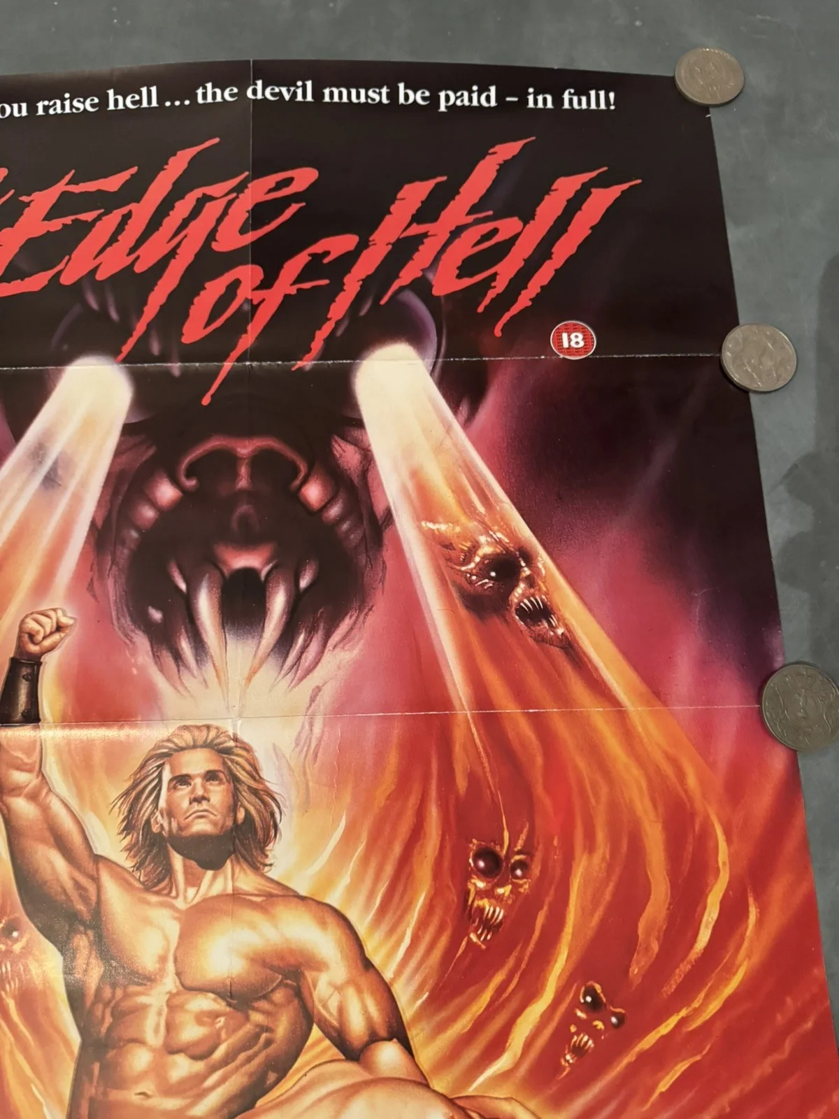The Edge Of Hell Original Video Shop VHS Poster 1987 Rare, image 4
