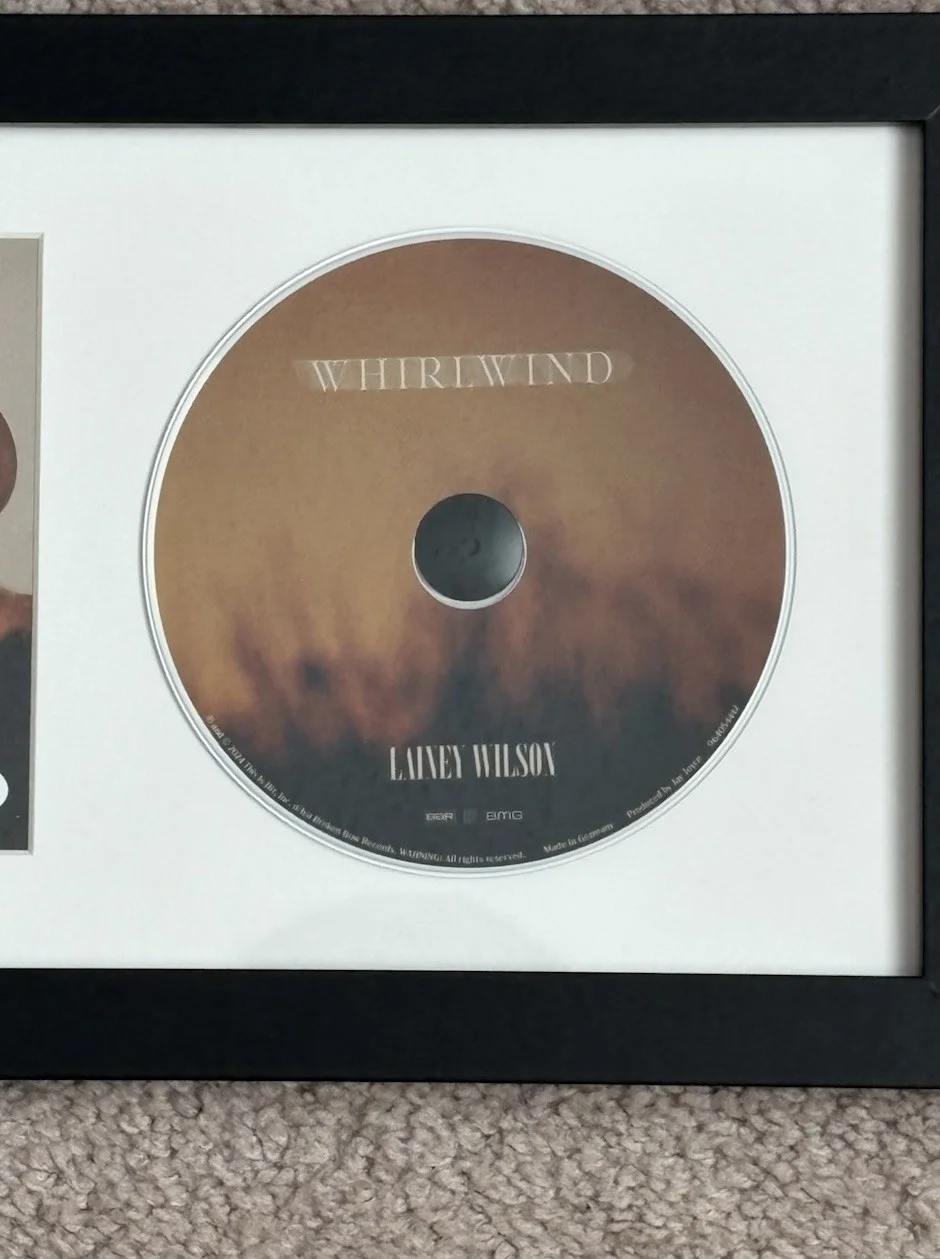 Lainey Wilson Signed Autographed Whirlwind CD Insert FRAMED 4x4xU Grammy JSA COA, image 4