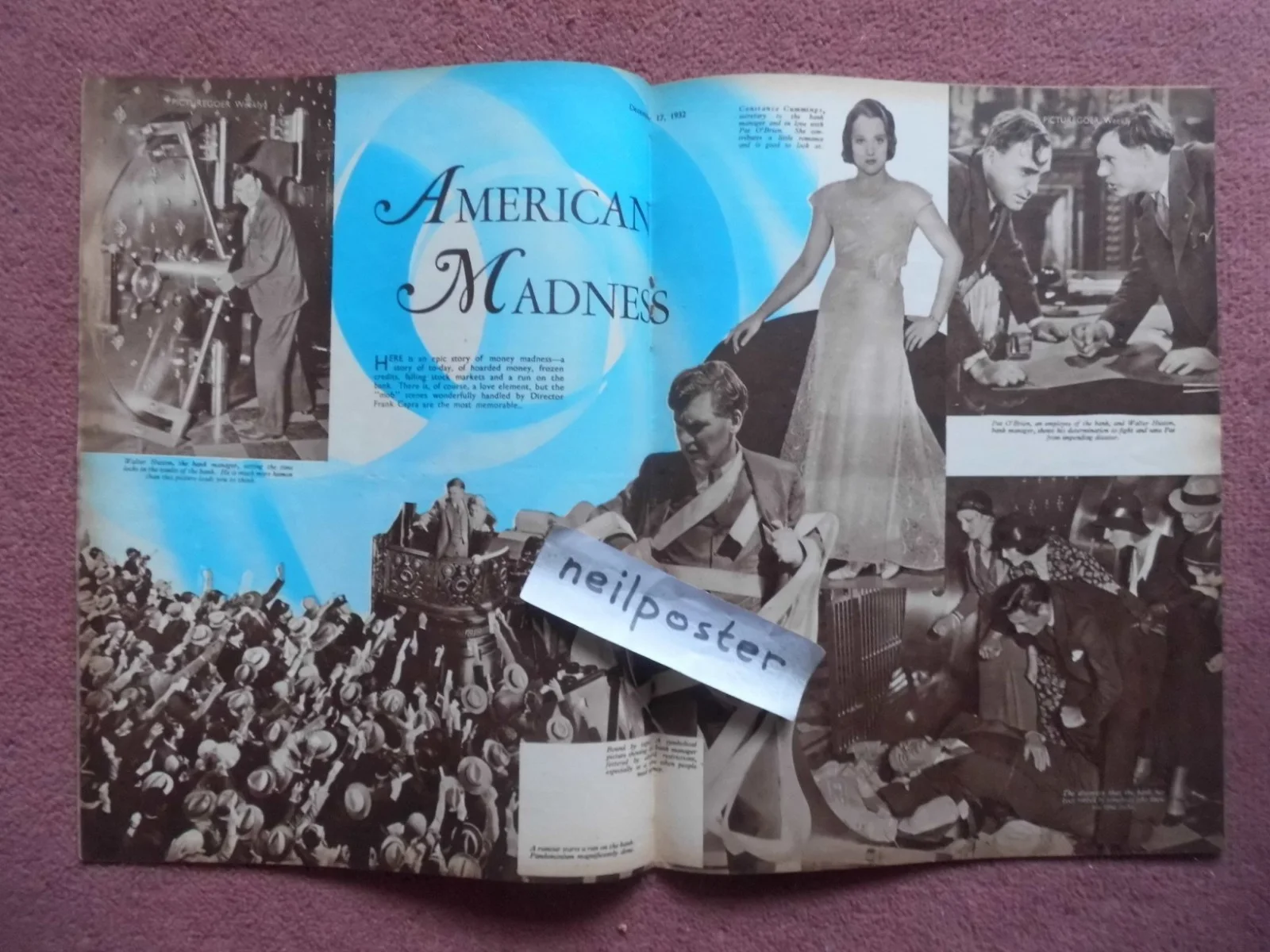 PICTUREGOER (1932) UK mag CONSTANCE BENNETT, FRANK CAPRA, image 2