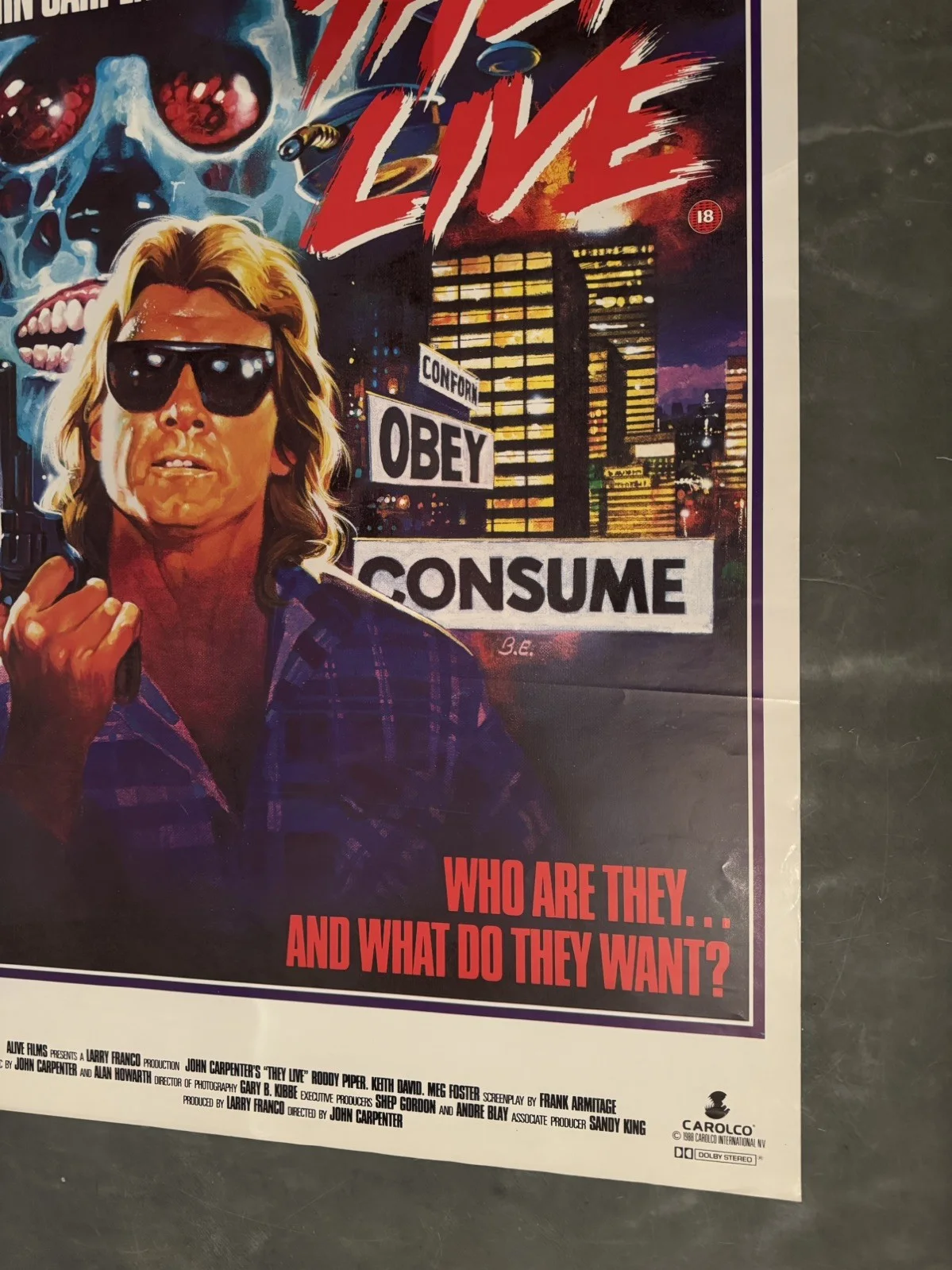 They Live Original Video Shop VHS Poster 1988 Extremely Rare, изображение 2