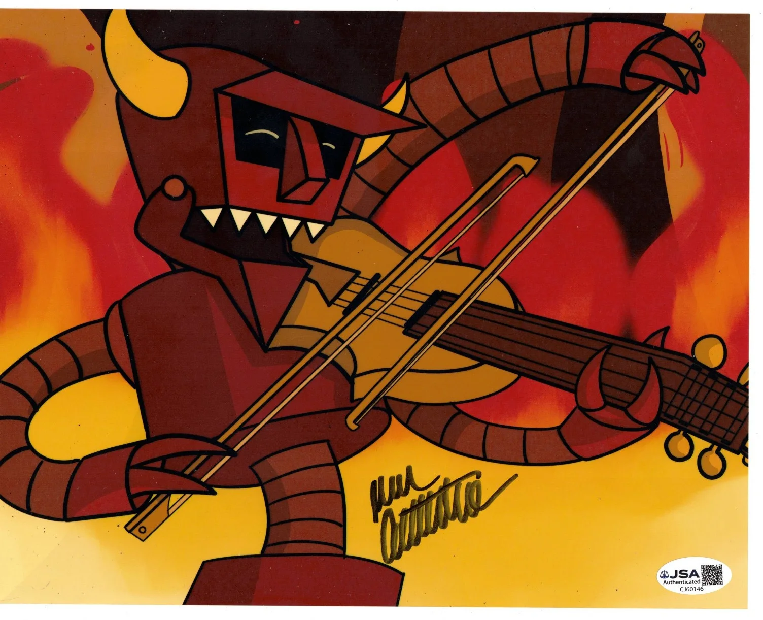Dan Castellaneta Signed 8x10 "Futurama" Photo Autograph, Robot Devil, JSA COA, изображение 2
