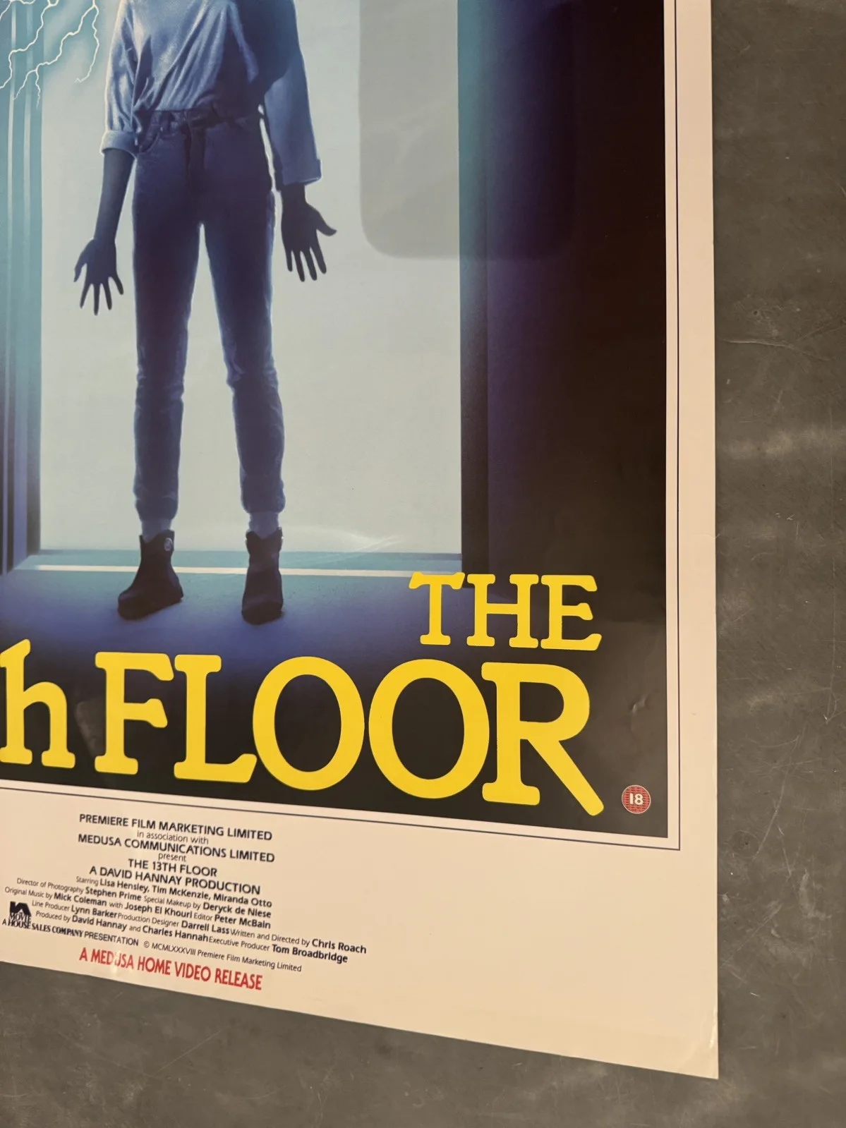 The 13th Floor Rare Original Video Shop VHS Poster 1988, image 2