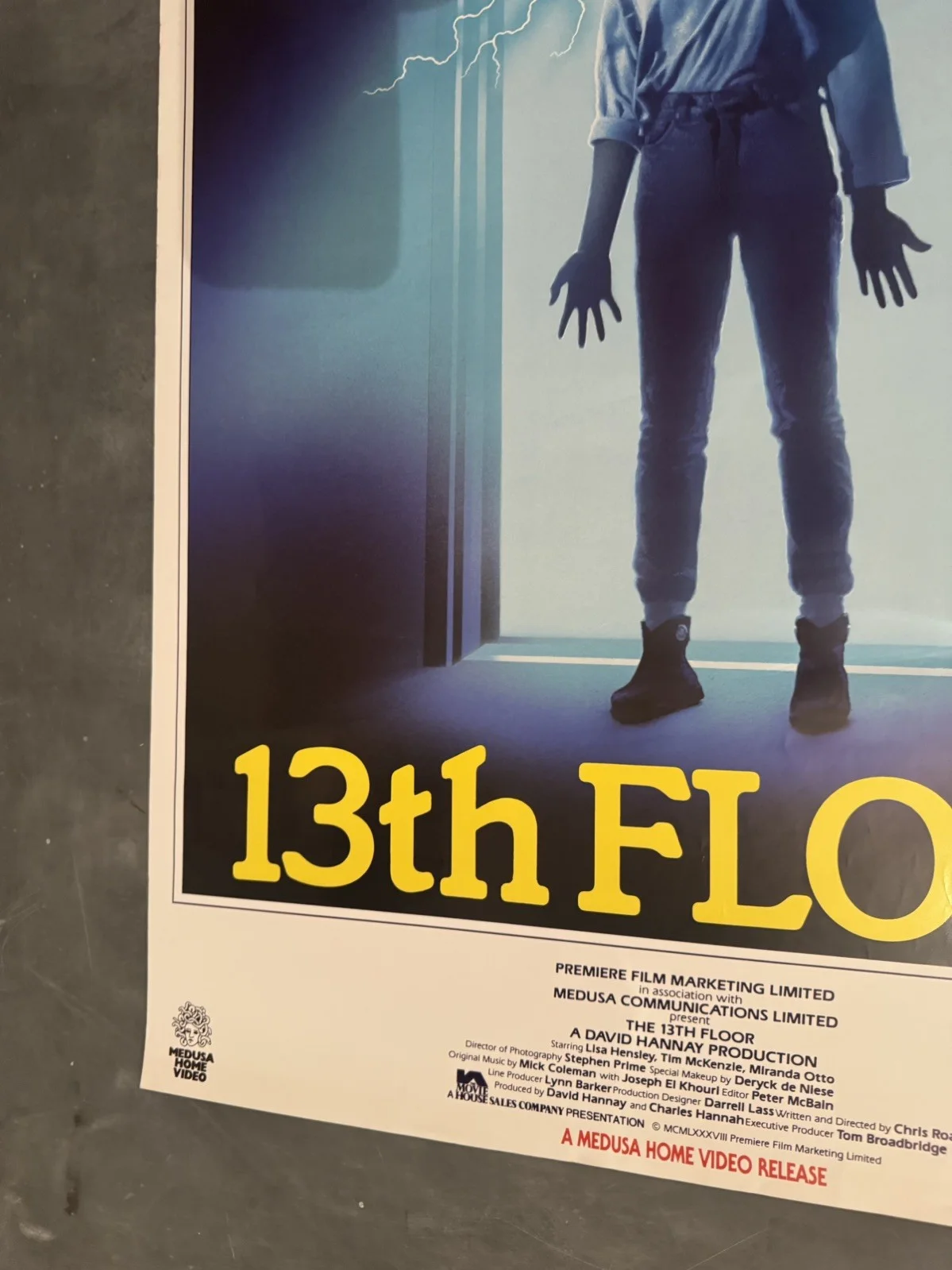The 13th Floor Rare Original Video Shop VHS Poster 1988, image 3