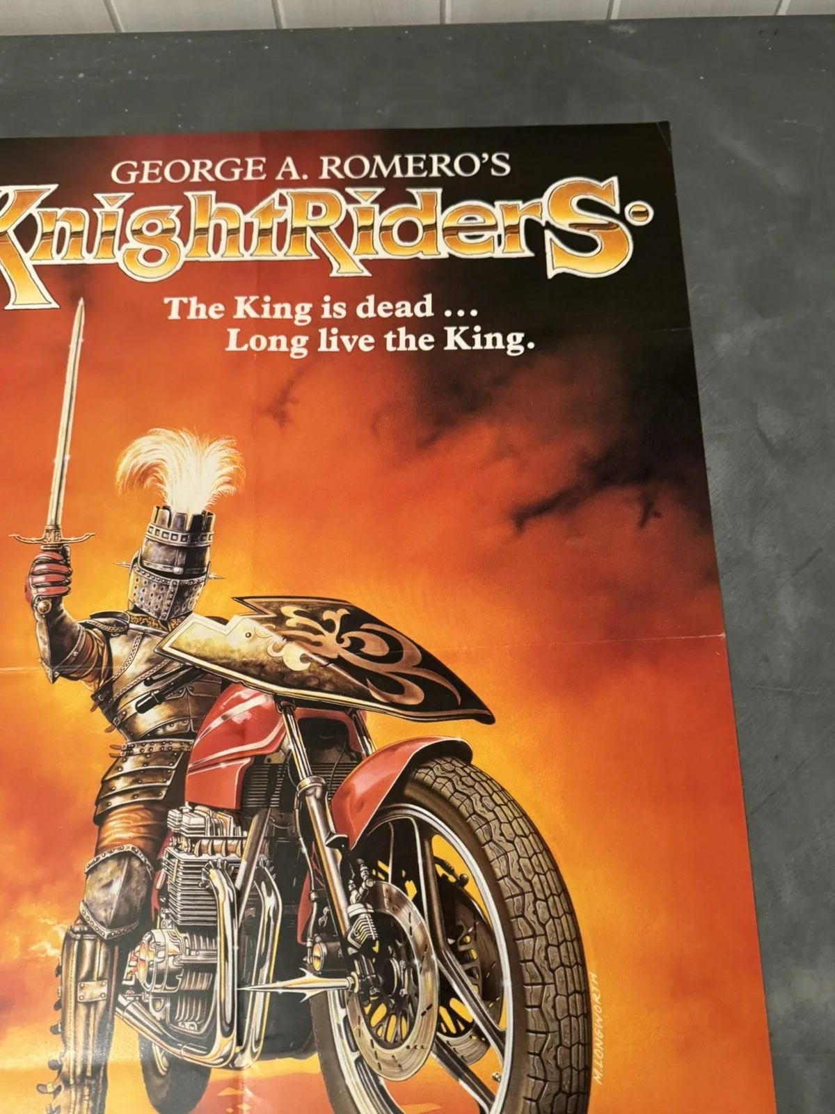 Knightriders Original Video Shop VHS Poster 1981 George A Romero, image 3
