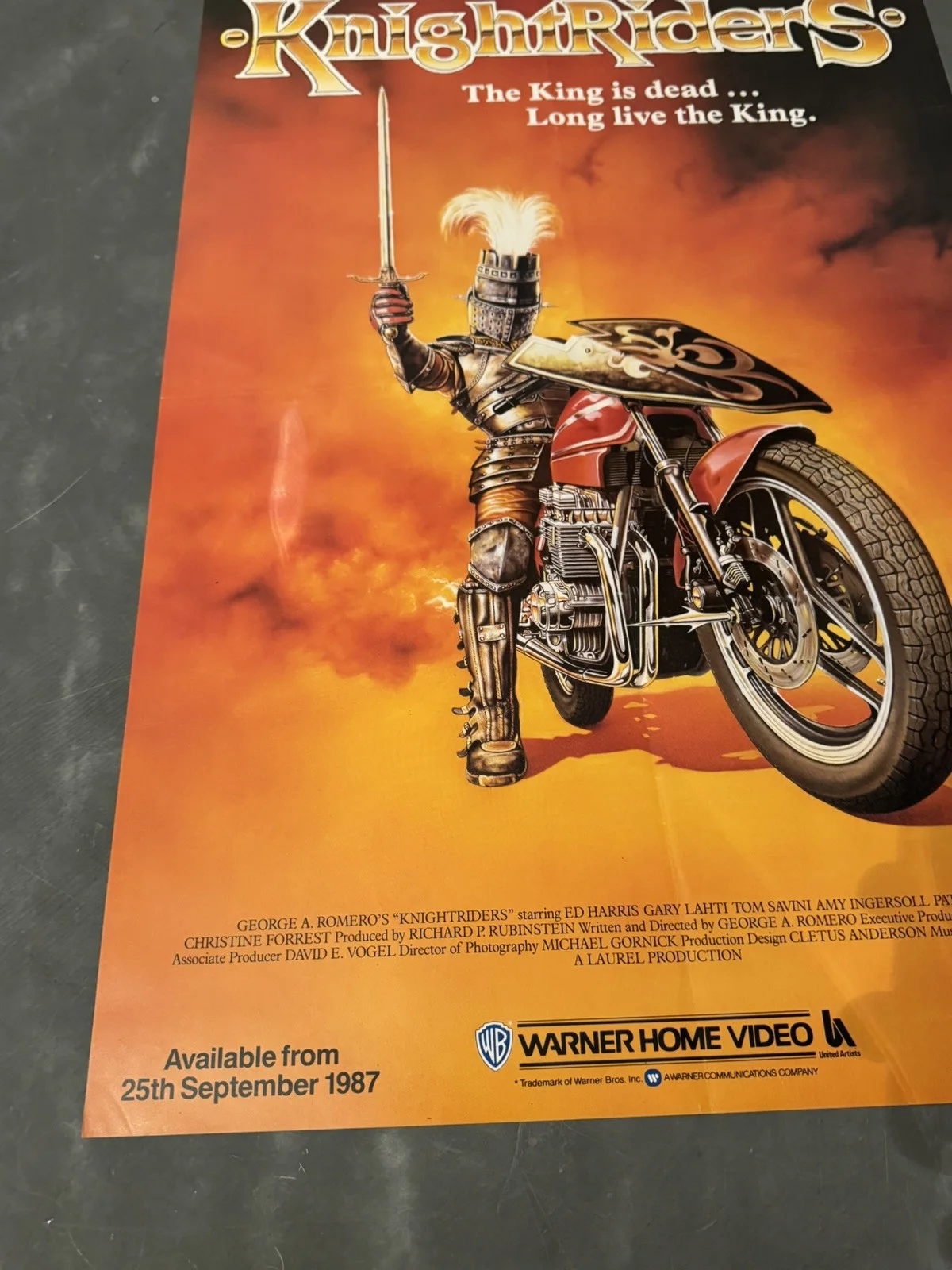 Knightriders Original Video Shop VHS Poster 1981 George A Romero, image 4