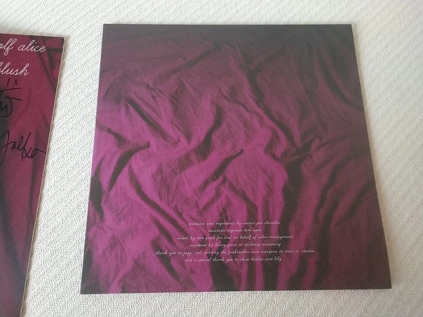 Wolf Alice Blush Signed 2013 10" E.P. Rare OOP! PSA LOA, image 4