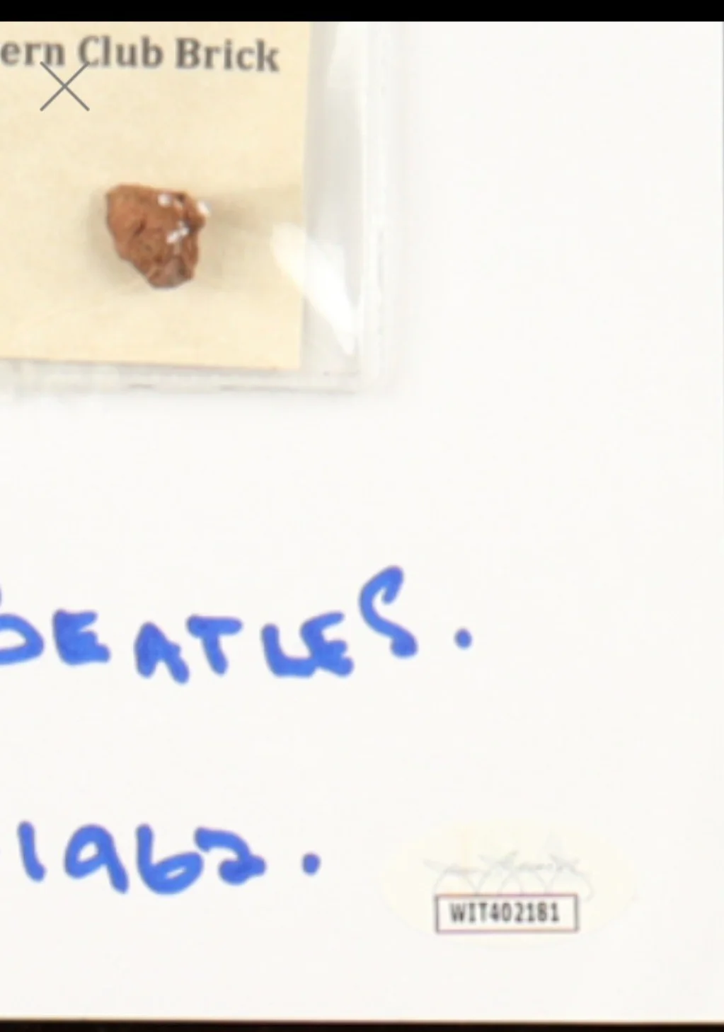 The Beatles' Pete Best Signed With Original Cavern Club Brick (JSA Witnessed), image 3