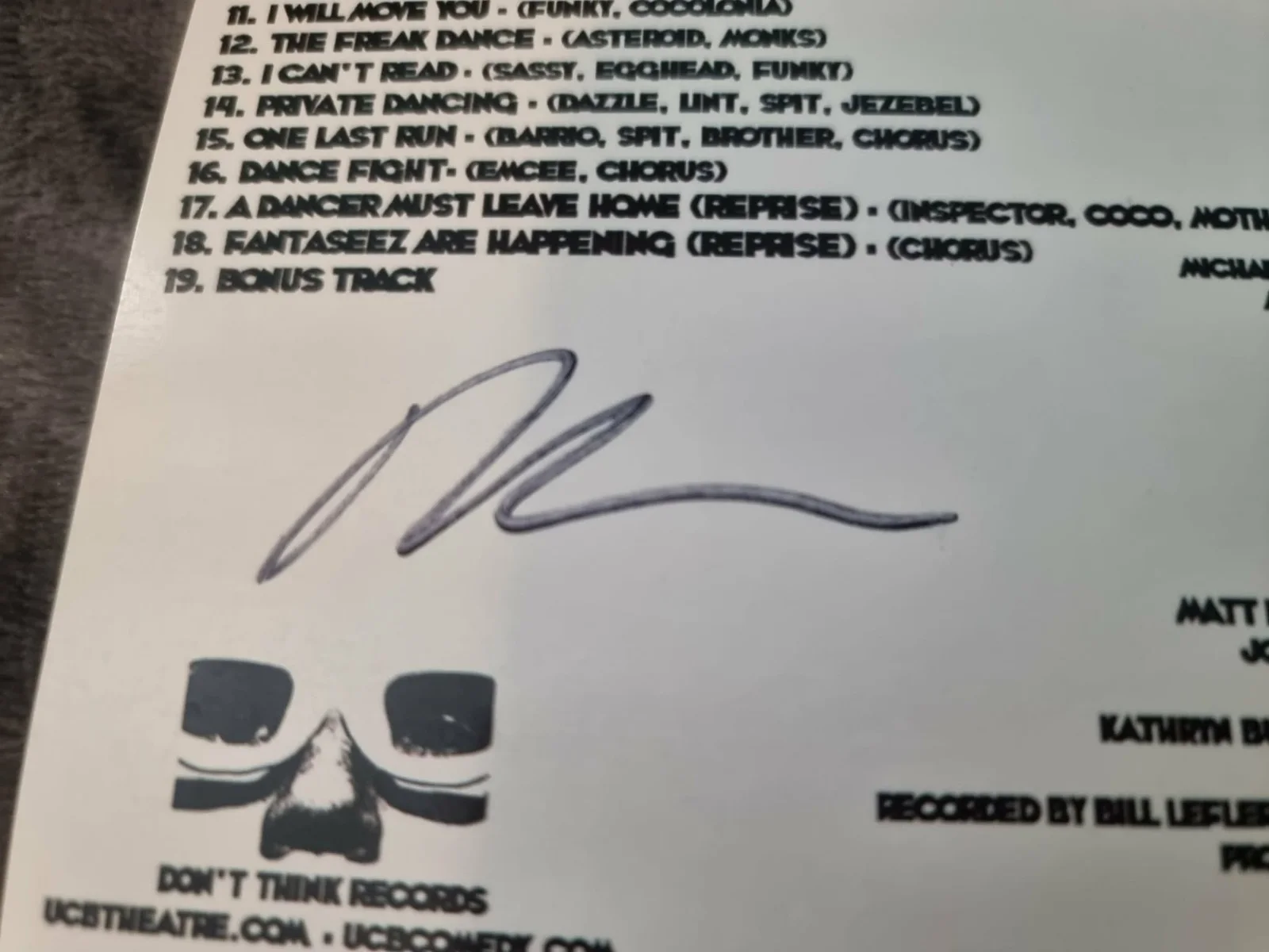 *SIGNED* 'Freak Dance' - Matt Besser [OST PROMO CD] (2012), image 3