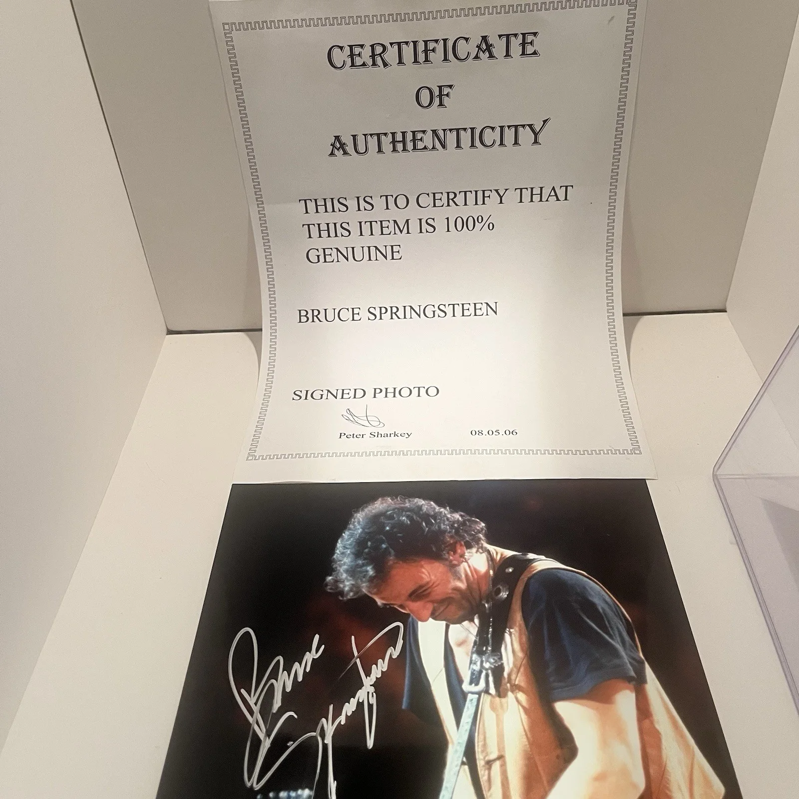 Bruce Springsteen Signed Photo COA Photograph Of Bruce Playing Live 90’s 2000’s, image 2