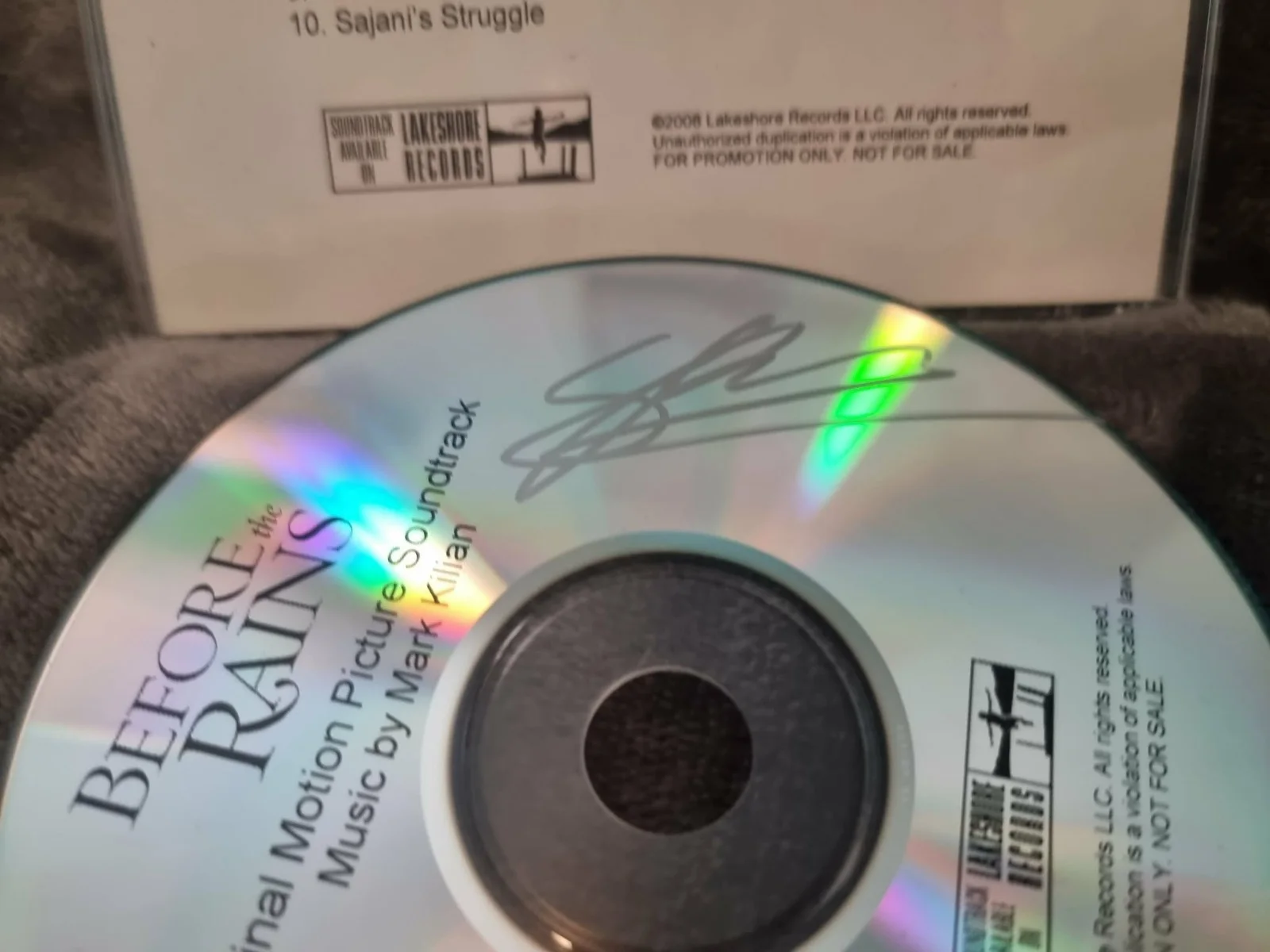 *SIGNED* 'Before the Rains' - Mark Kilian [OST RARE PROMO CD] (2007), image 2