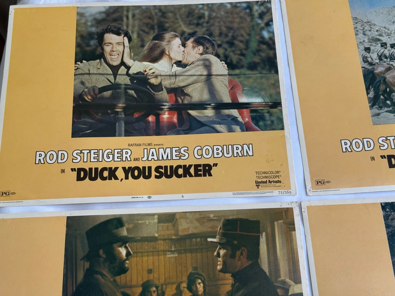Set of 8 USA "DUCK YOU SUCKER" Lobby Cards 1971 Sergio Leone FISTFUL OF DYNAMITE, изображение 4