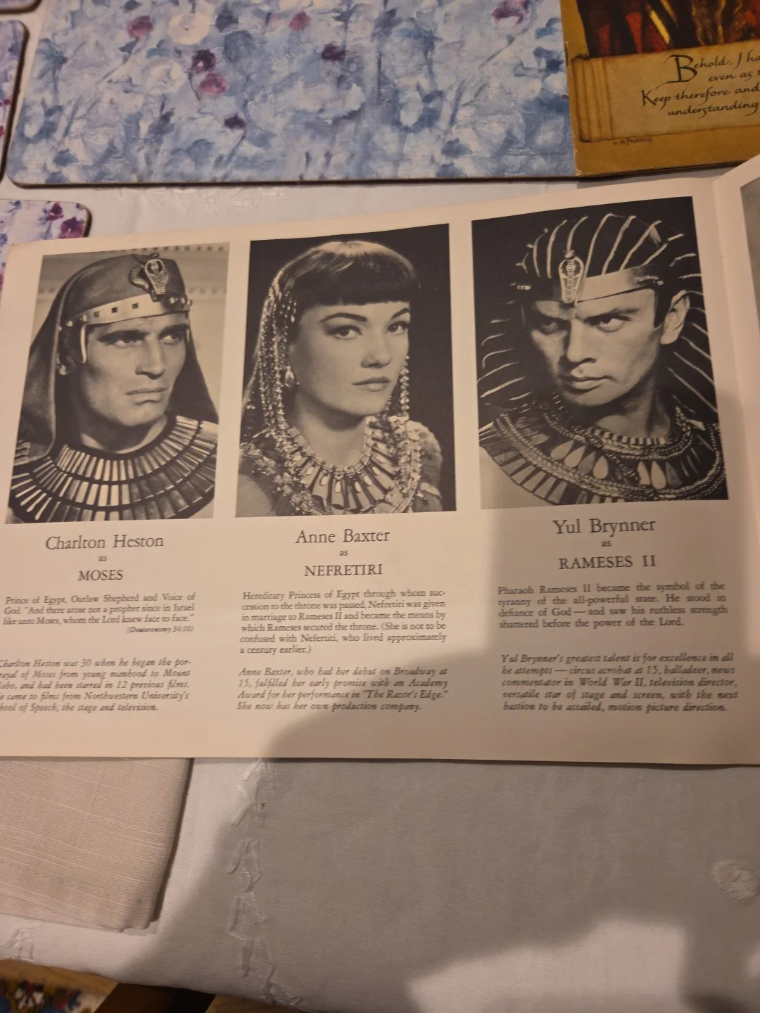 The Ten Commandments 2 Film Souvenir Brochures 1956 Charlt Heston, Yul Brynner, image 3