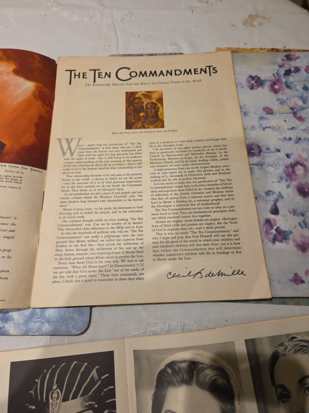 The Ten Commandments 2 Film Souvenir Brochures 1956 Charlt Heston, Yul Brynner, image 5