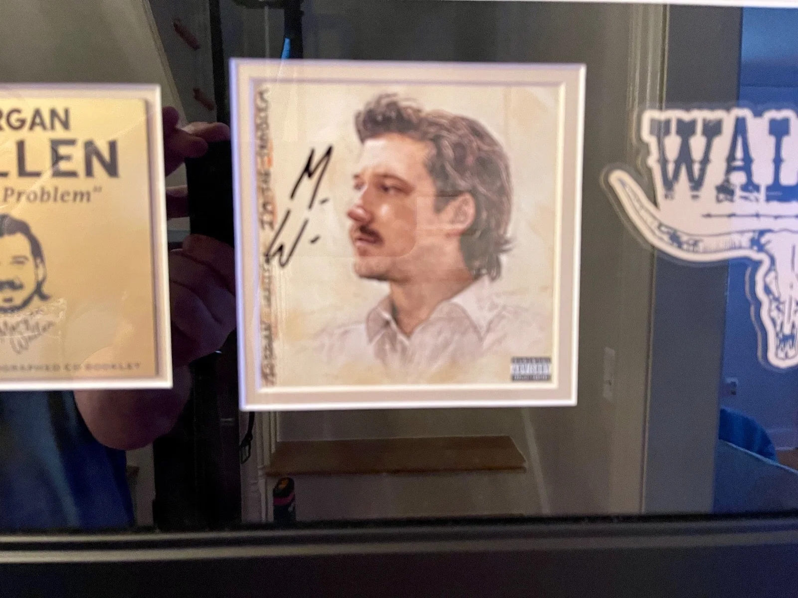 MORGAN WALLEN SIGNED CUSTOM FRAMED I’M THE PROBLEM COUNTRY CD JSA COA AUTO RARE, image 2