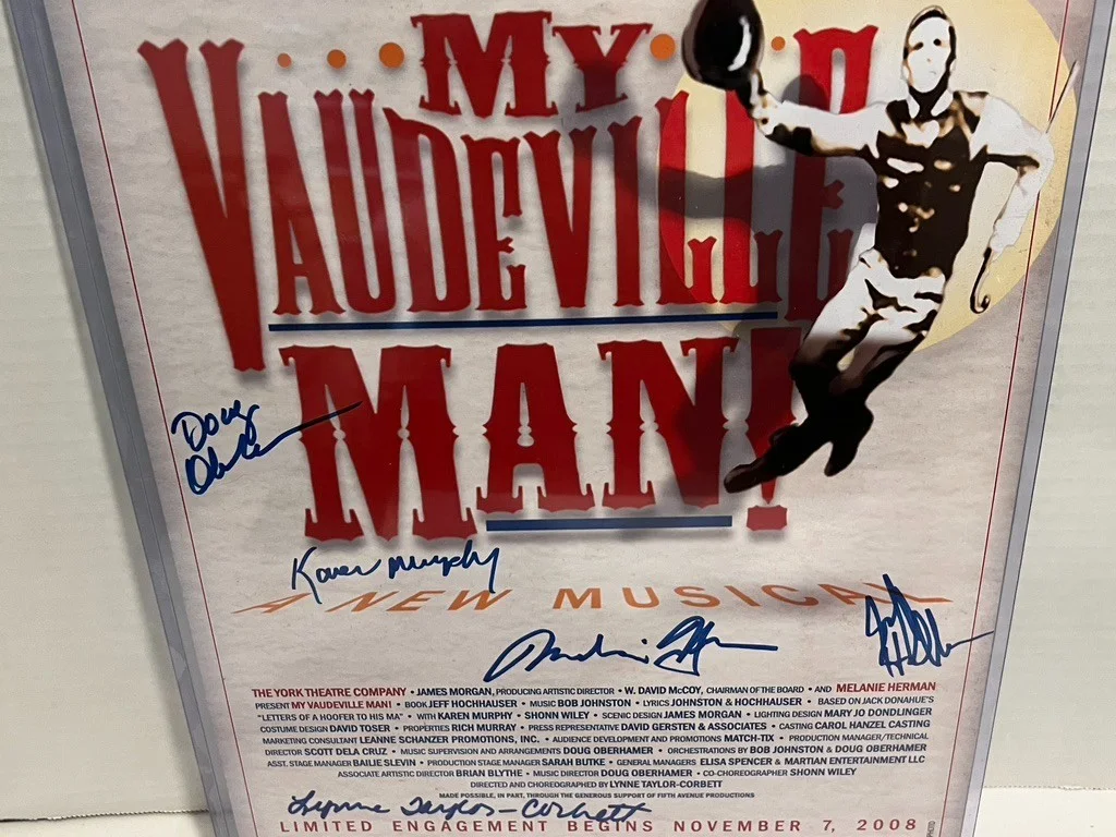 MY VAUDEVILLE MAN! Cast HAND SIGNED 11x17 Window Card Poster, image 3