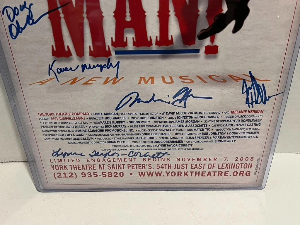 MY VAUDEVILLE MAN! Cast HAND SIGNED 11x17 Window Card Poster, image 4