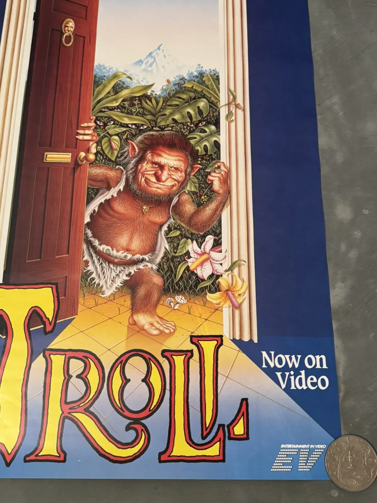 Troll Rolled Video Shop Poster 1986 Extremely Rare, image 5