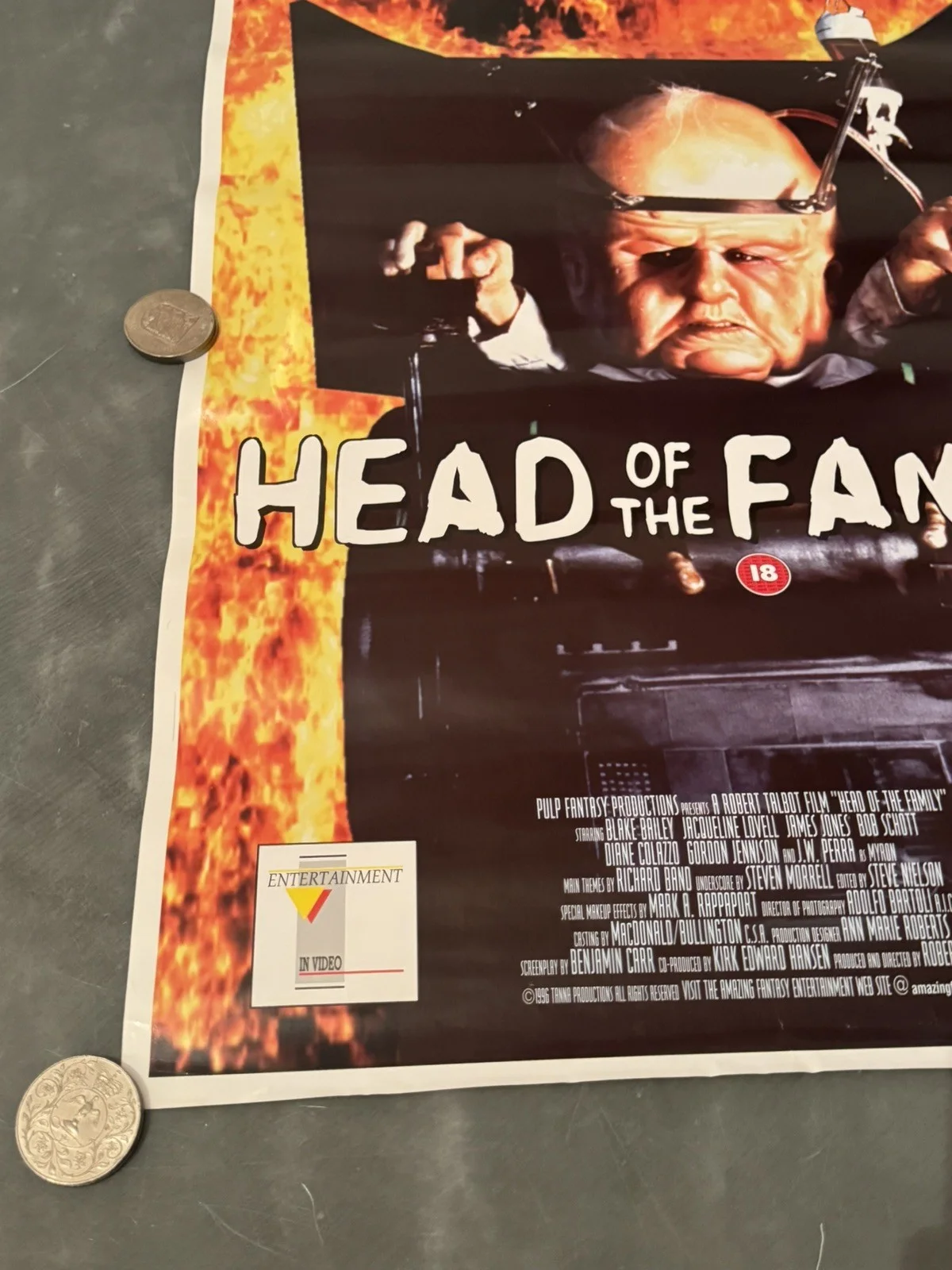 Head Of The Family Rare Day Original Video Shop VHS Poster 1996 Horror, изображение 4