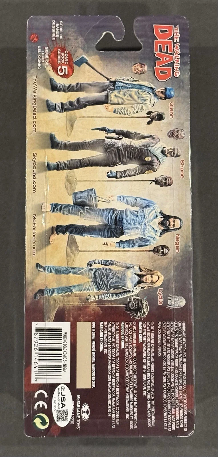 Jeffrey Dean Morgan — Jeffrey Dean Morgan Signed The Walking Dead NEGAN Action Figure McFarlane JSA, image 2
