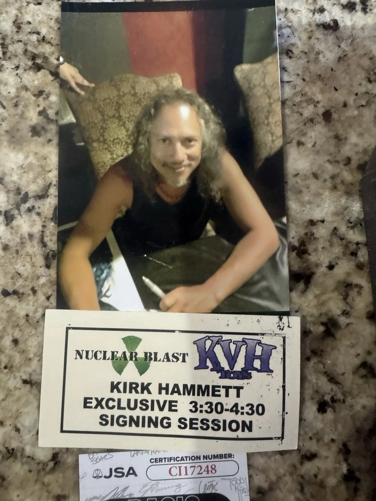 kirk hammett signed Tomb Mummy Jsa Coa, image 5