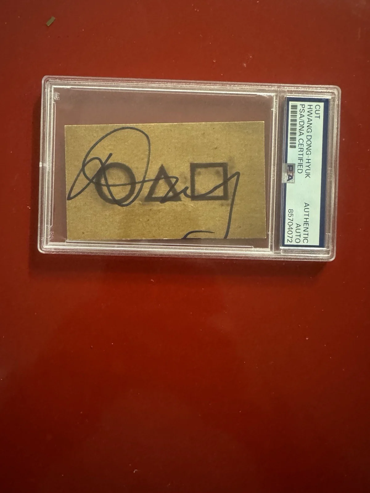 Hwang Dong-Hyuk Signed Invitation Card Squid Game Director PSA DNA SLAB, изображение 2