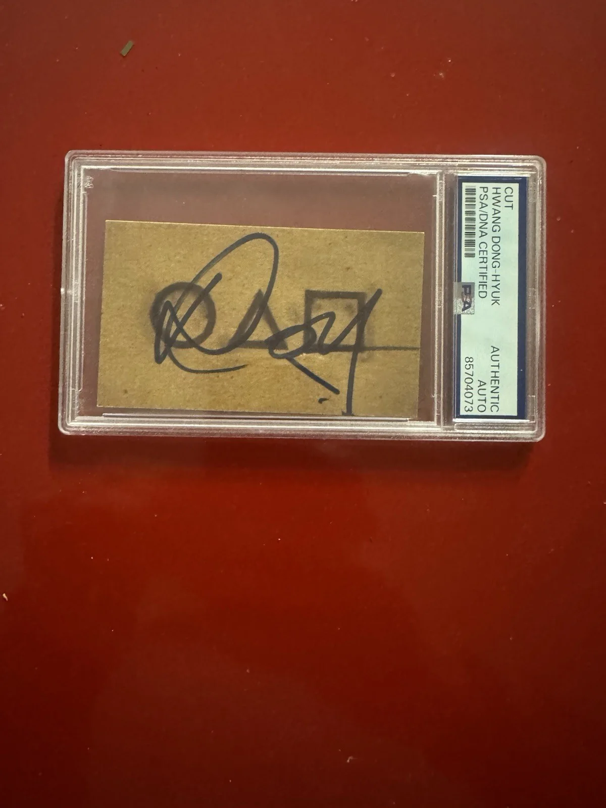 Hwang Dong-Hyuk Signed Invitation Card Squid Game Director PSA DNA SLAB, изображение 2