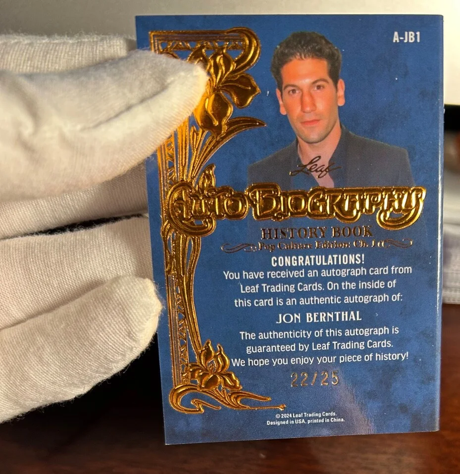 Jon Bernthal Autograph Booklet 22/25 Leaf History Book Pop Culture Auto RARE, image 2