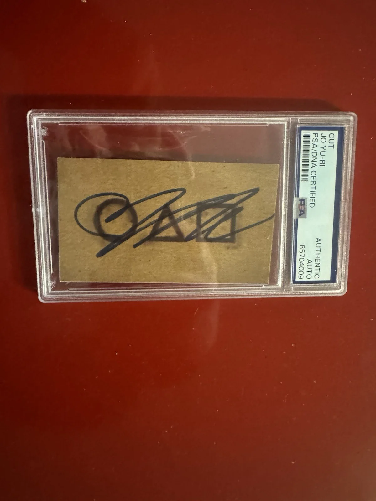 Jo Yu-Ri Signed Invitation Card Squid Game PSA DNA SLAB Kim Jun-hee Player 222, изображение 2