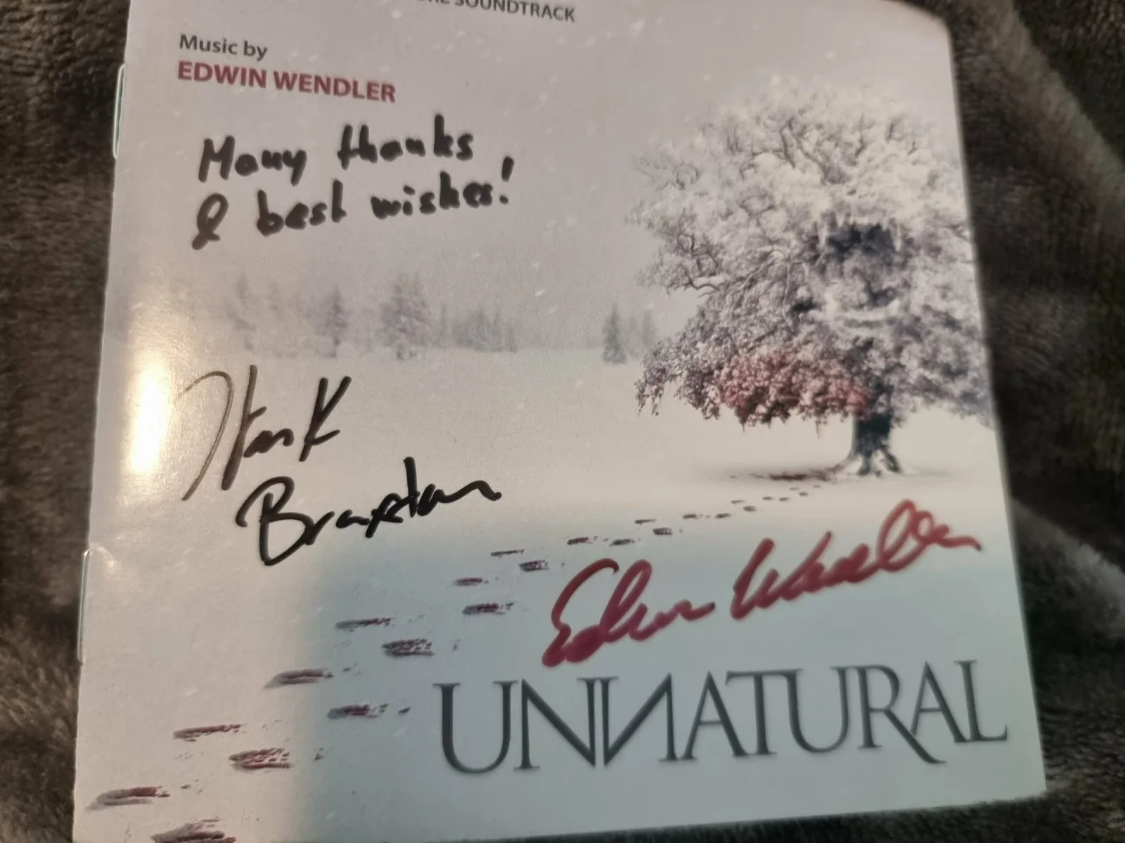 *SIGNED* 'Unnatural' - Hank Braxtan & Edwin Mendler [CD BOOKLET] (2015), image 4