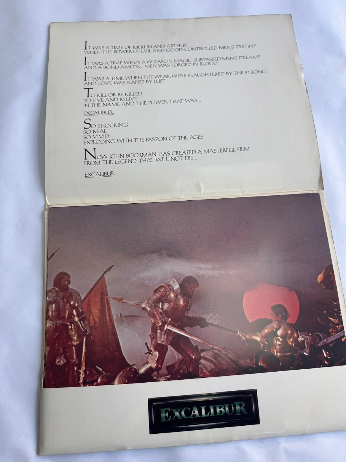 Set 5 Lobby Cards EXCALIBUR Nigel Terry Helen Mirren 11"x14" + Cover Sleeve 1980, изображение 5