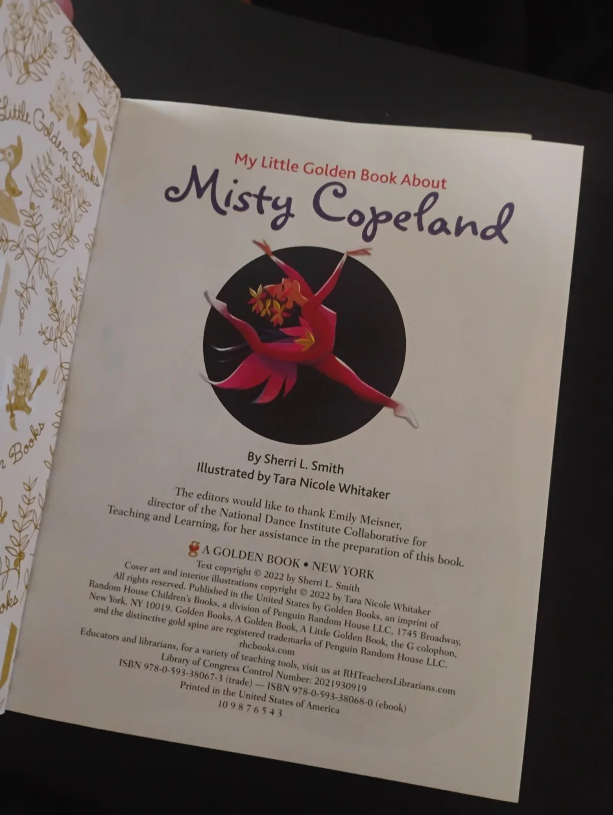 Misty Copeland — MISTY COPELAND LEGENDARY BALLET DANCER SIGNED ORIGINAL A LITTLE GOLDEN BOOK RARE, image 3