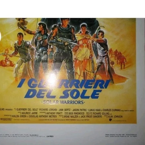 I Guerrieri Del Sole Italian Original Movie Poster Cinema 1984 Rolled 34"cm 70, изображение 3