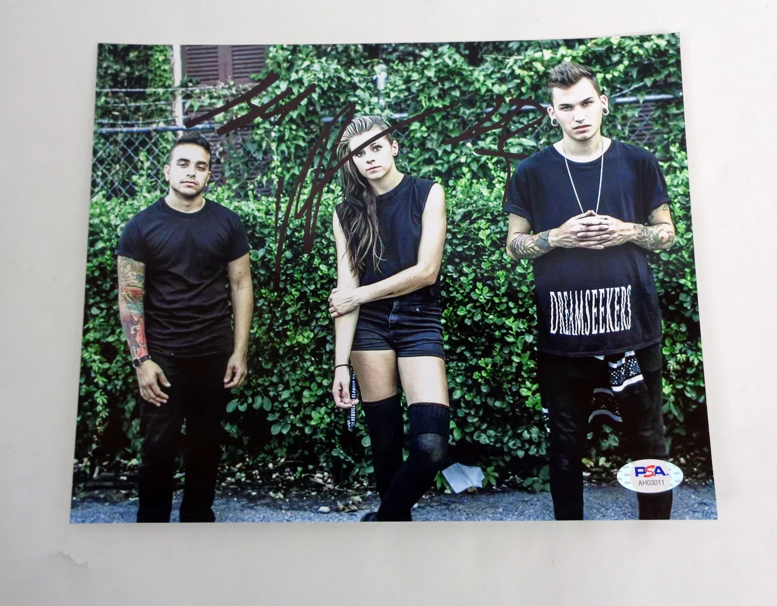 PVRIS — PVRIS Lynn Gunn & Entire Band Signed Autograph 8x10 Photo PSA/DNA COA #1, изображение 2