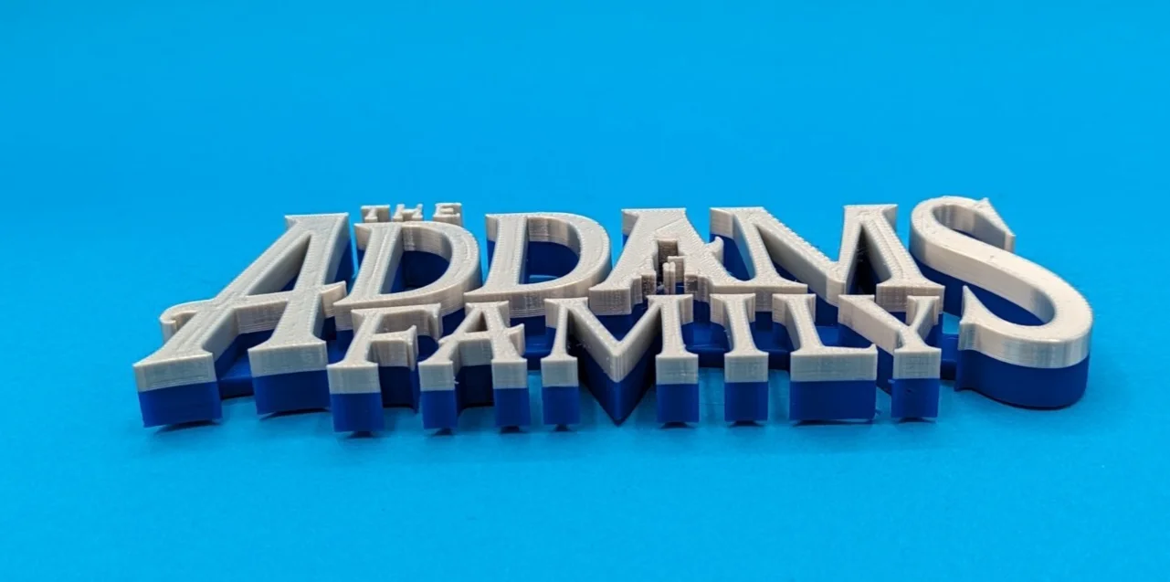 Addams Family (2019 cartoon version) - 3D printed logo for desk or wall mount., изображение 2