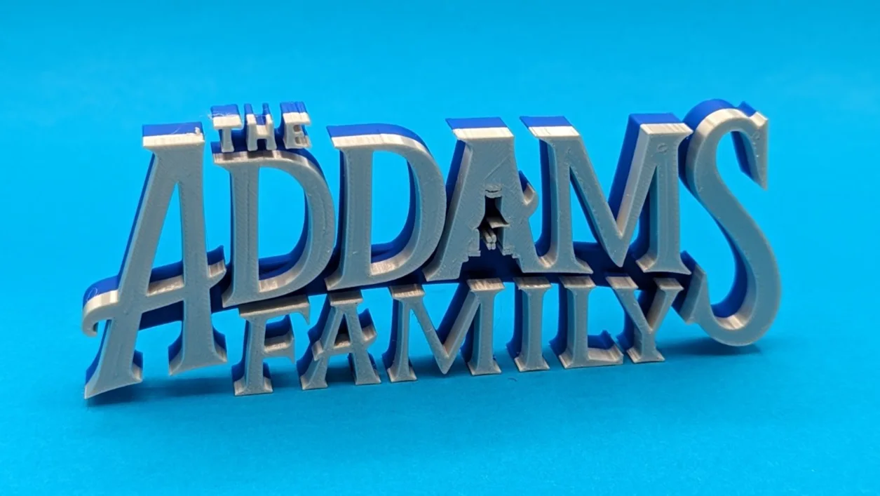 Addams Family (2019 cartoon version) - 3D printed logo for desk or wall mount., изображение 3