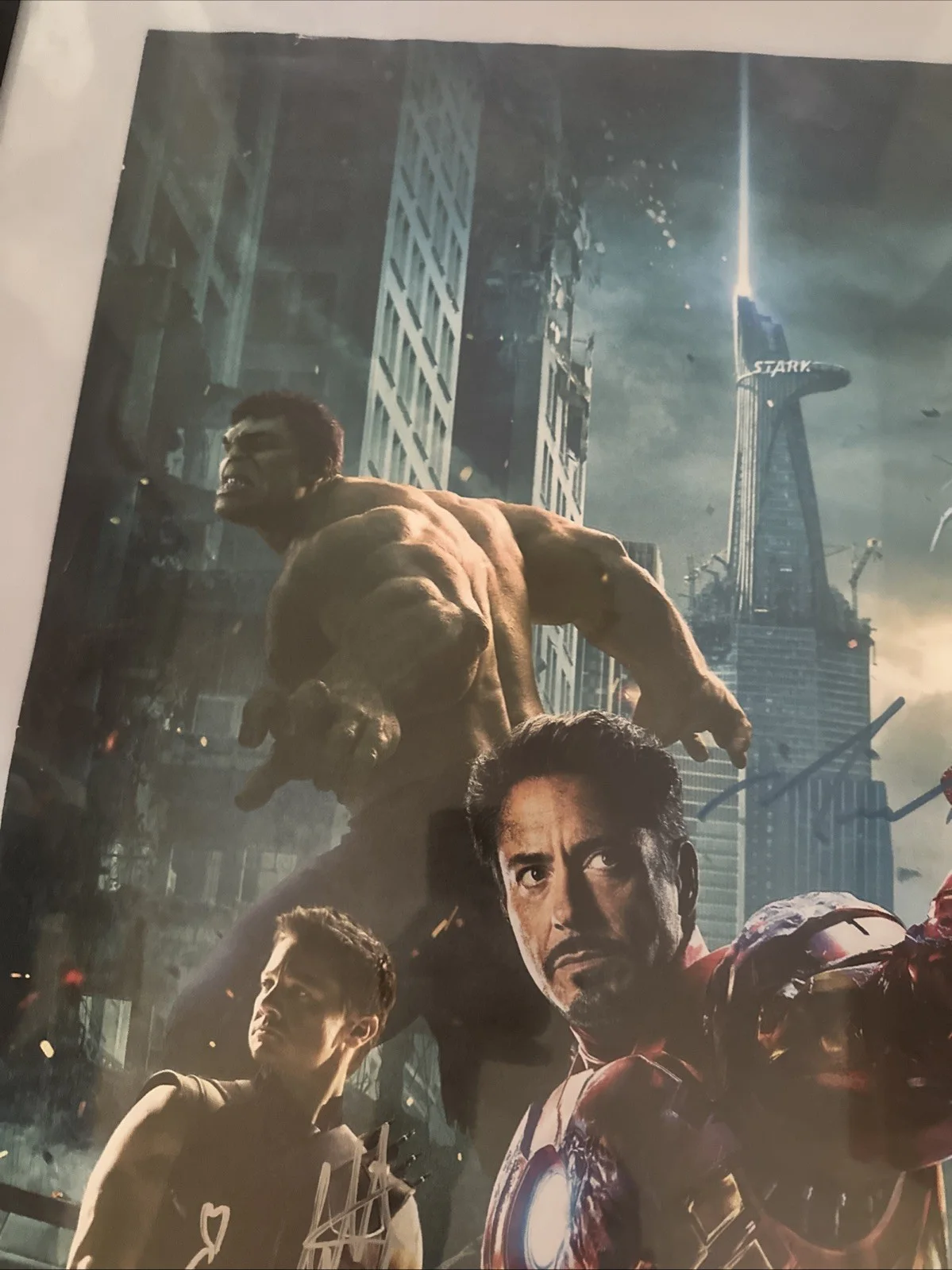 See Photos - 16 Signatures — Signed/framed Avengers Assemble poster. Alongside certificate of authenticity., image 4