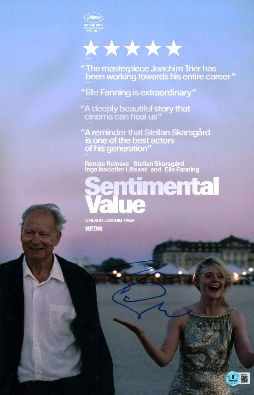 stellan skarsgard — Stellan Skarsgard Signed Sentimental Value 11x17 Photo Poster BAS COA