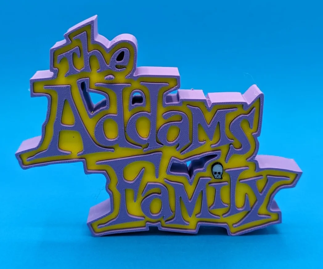 Addams Family (1992 cartoon version) - 3D printed logo for desk or wall mount., изображение 4
