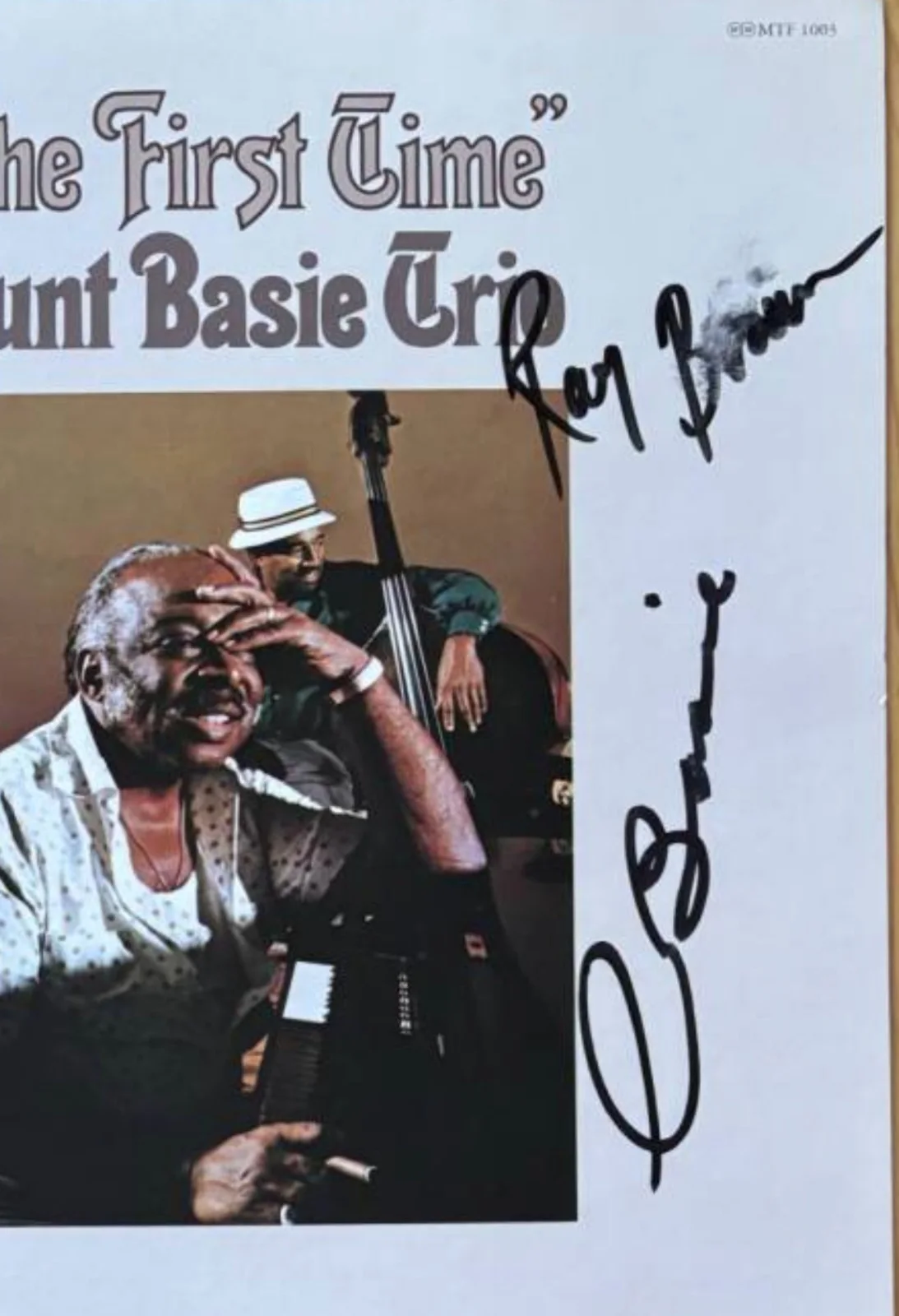Count Basie Ray Brown signed autographed lp original jazz great rare, image 2