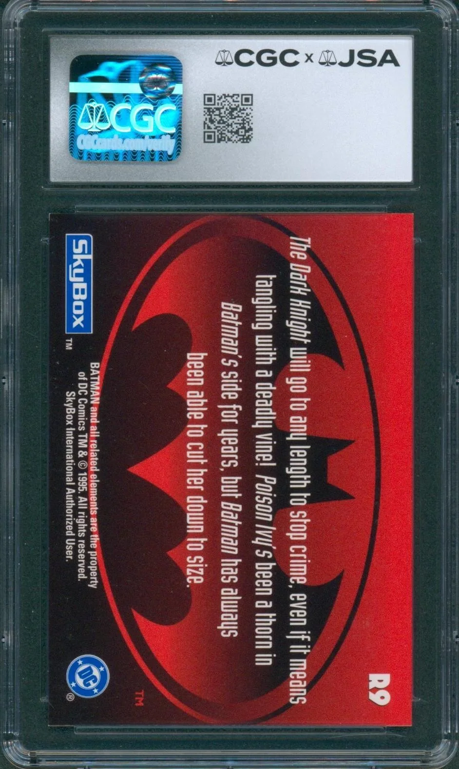 Diane Pershing — Diane Pershing Signed Card Batman Animated Series Poison Ivy Foil CGC x JSA SLAB, изображение 2