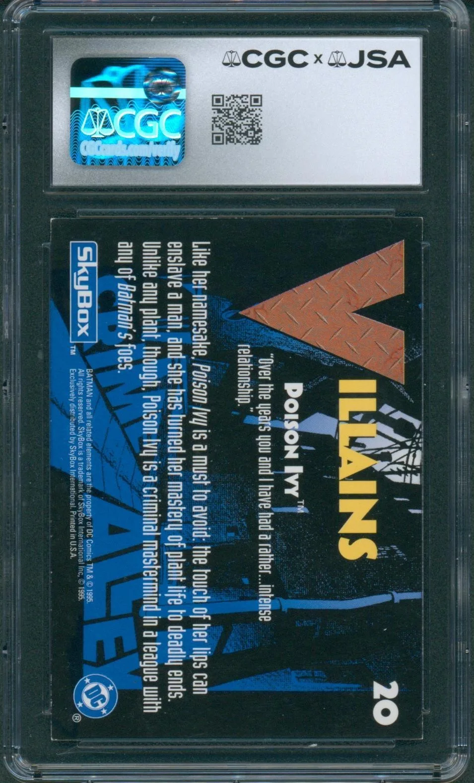 Diane Pershing — Diane Pershing Signed Card Batman Animated Series Poison Ivy Auto CGC x JSA SLAB, изображение 2