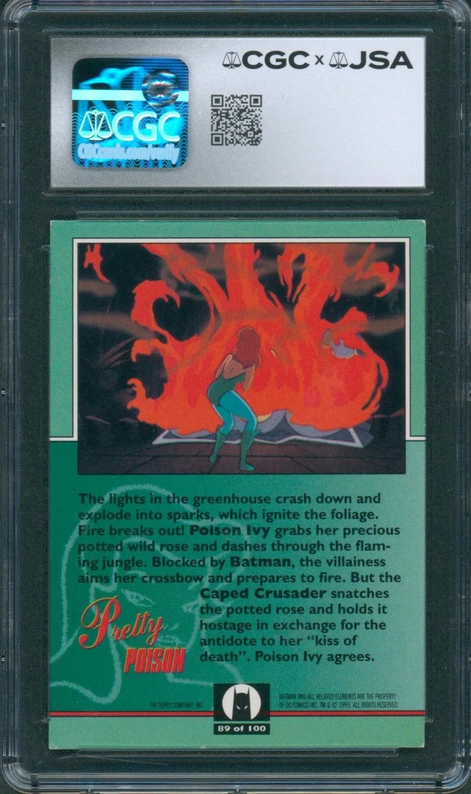 Diane Pershing — Diane Pershing Signed Card Batman Animated Series Poison Ivy Auto CGC x JSA SLAB, image 2