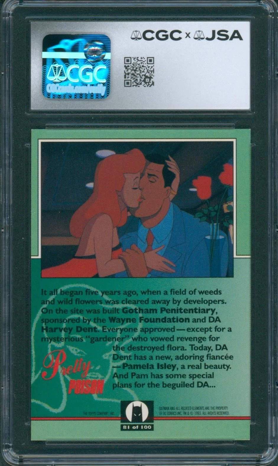 Diane Pershing — Diane Pershing Signed Card Batman Animated Series Poison Ivy Auto CGC x JSA SLAB, image 2