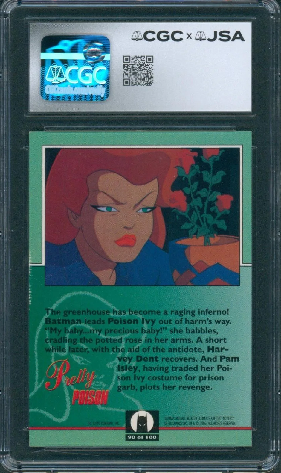 Diane Pershing — Diane Pershing Signed Card Batman Animated Series Poison Ivy (9) CGC x JSA SLAB, изображение 2