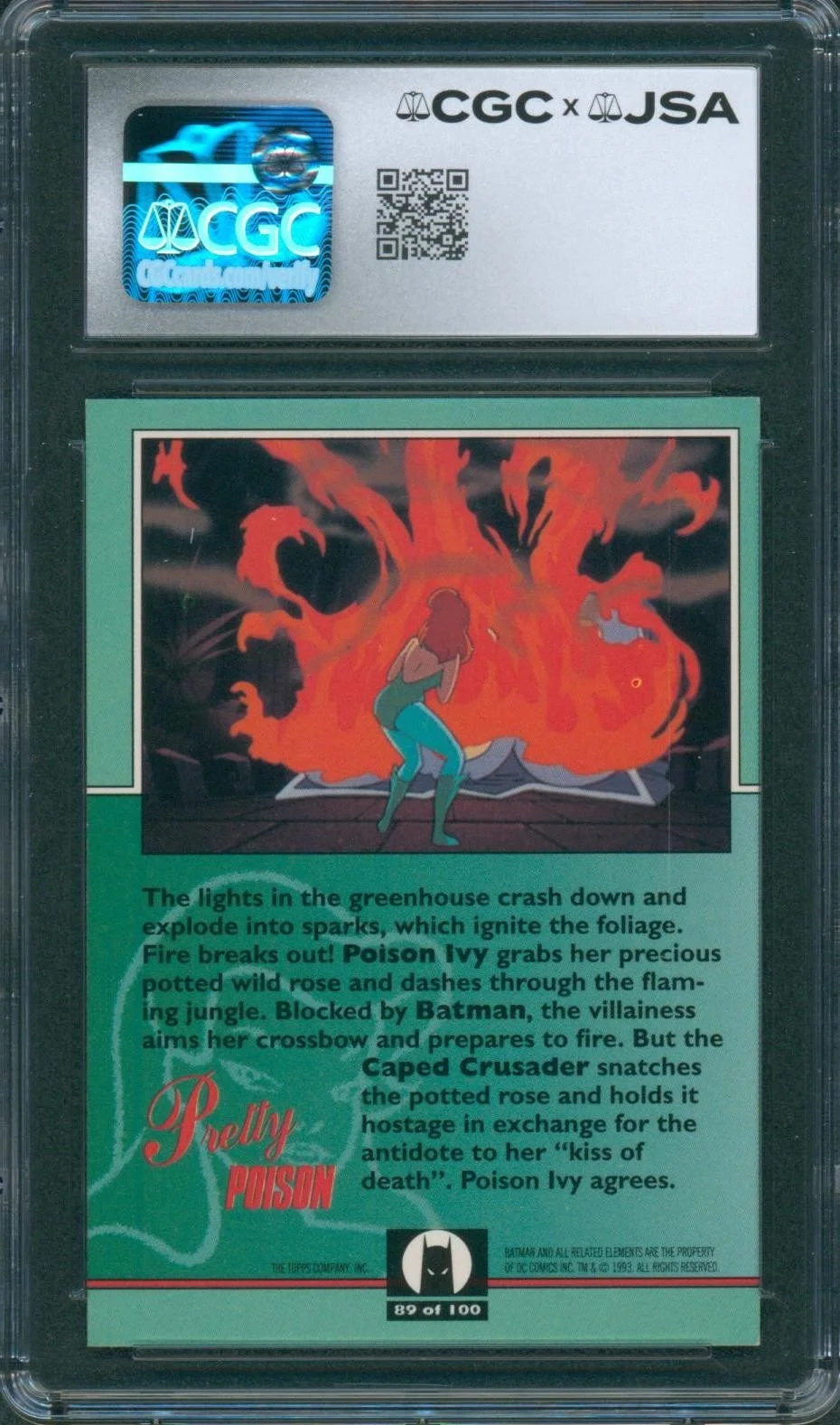 Diane Pershing — Diane Pershing Signed Card Batman Animated Series Poison Ivy (9) CGC x JSA SLAB, image 2