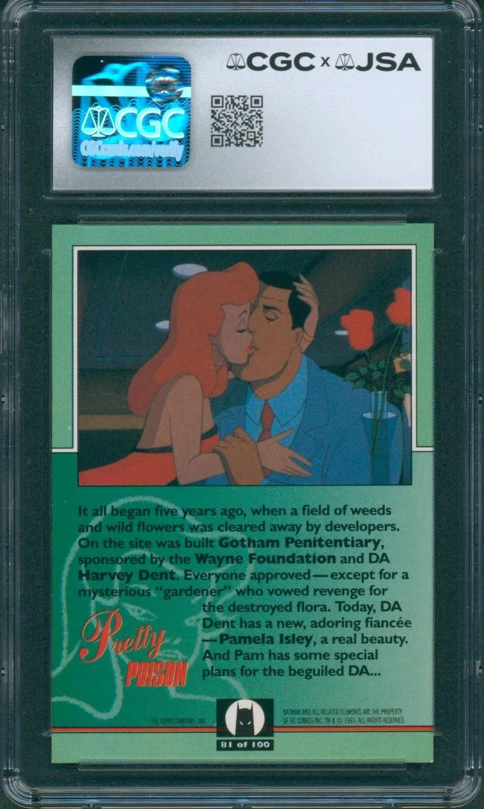 Diane Pershing — Diane Pershing Signed Card Batman Animated Poison Ivy Mint 9 CGC x JSA SLAB, изображение 2