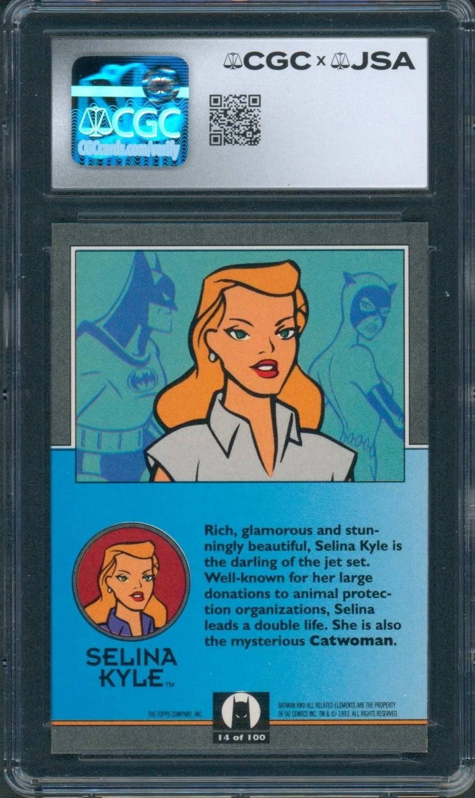 Adrienne Barbeau — Adrienne Barbeau Signed Card Batman Animated Selina Kyle 9.5 CGC x JSA SLAB, image 2