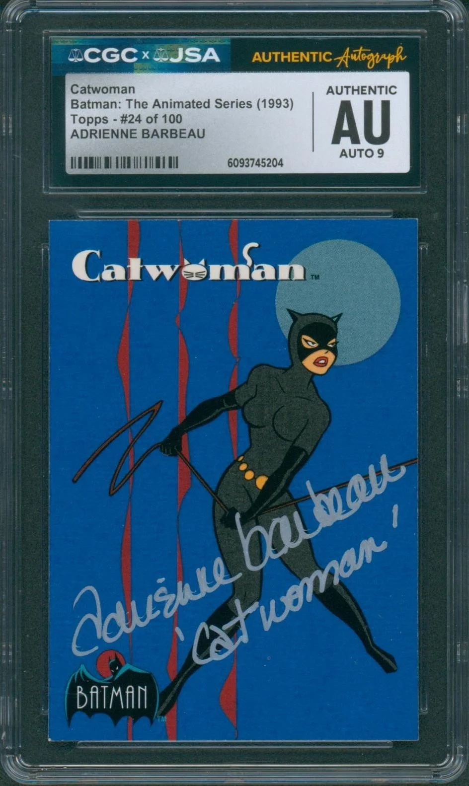 Adrienne Barbeau — Adrienne Barbeau Signed Card Batman Animated Series Catwoman Auto CGC x JSA SLAB
